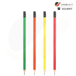 Yuvarlak Silgili Fosforlu Kurşun Kalem