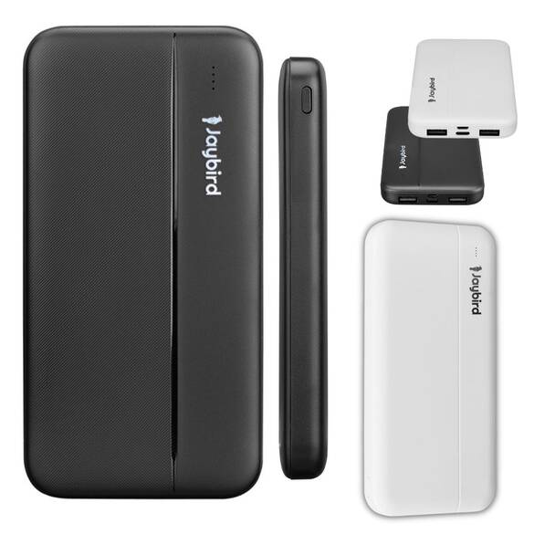 10000mAh Micro+Type C Girişli Powerbank Siyah / Beyaz