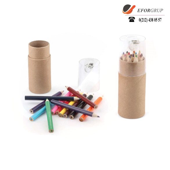 12'li Şeffaf Kapaklı Küçük Boya Kalemi