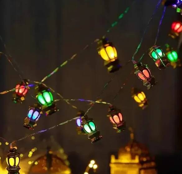 20'li Kandil Feneri LED Işık (RGB, Pilli)