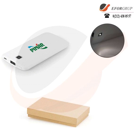 4000 mAh Baskılı ve Ledli Powerbank