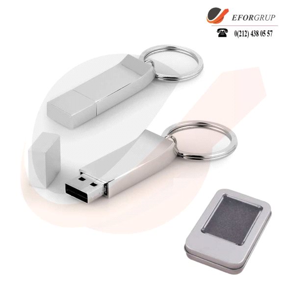 8 GB Metal kapaklı mini Anahtarlık USB Bellek