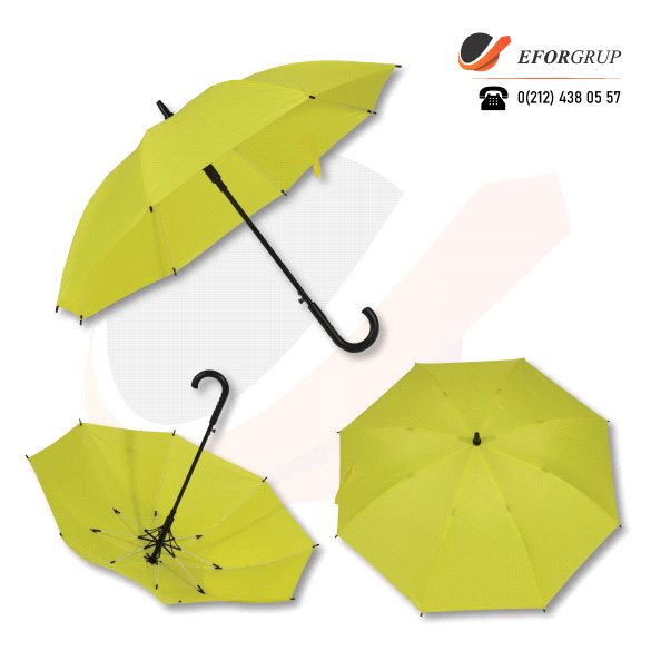 Açık Sarı Baston Şemsiye