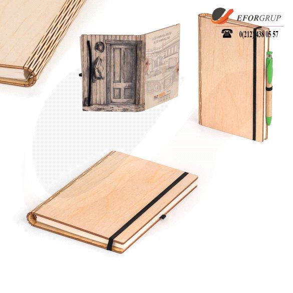 Ahşap Defter ( 15 x 21 cm )