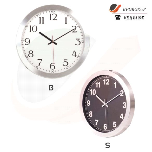 Alüminyum Duvar Saati (250 mm)