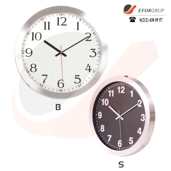 Alüminyum Duvar Saati (400 mm)