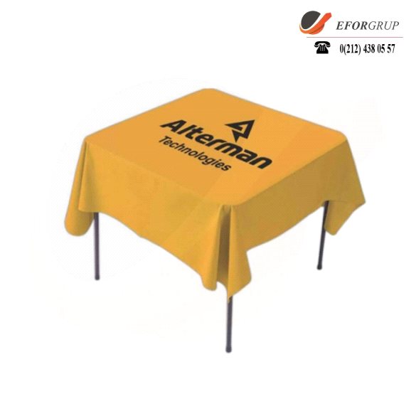 Baskılı Sarı Masa Örtüsü