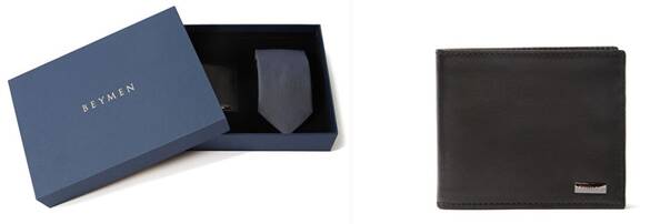 Beymen Hediye Siyah Cüzdan Kravat Hediye Seti