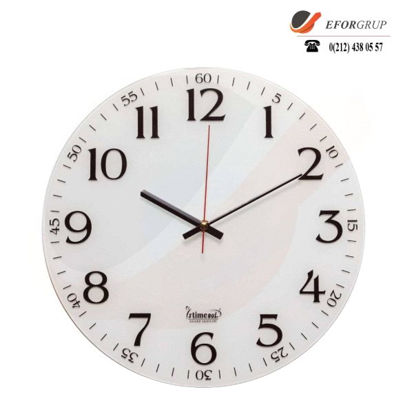 Yuvarlak Cam Duvar Saati