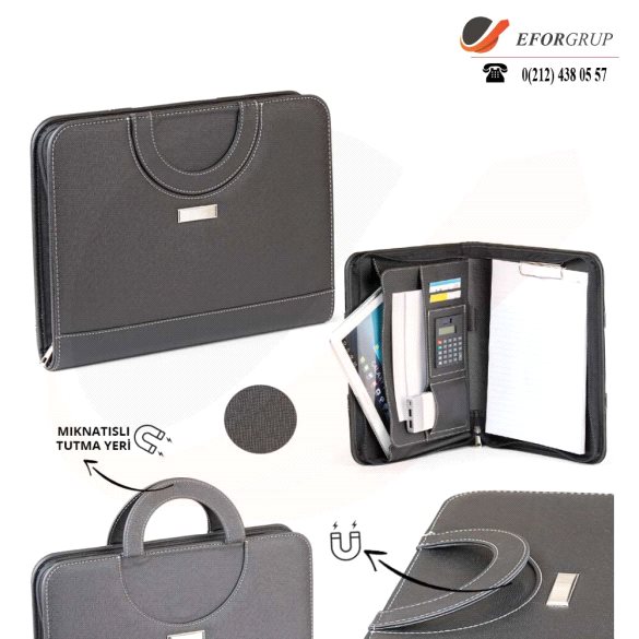 Deri Organizer Evrak Çantası