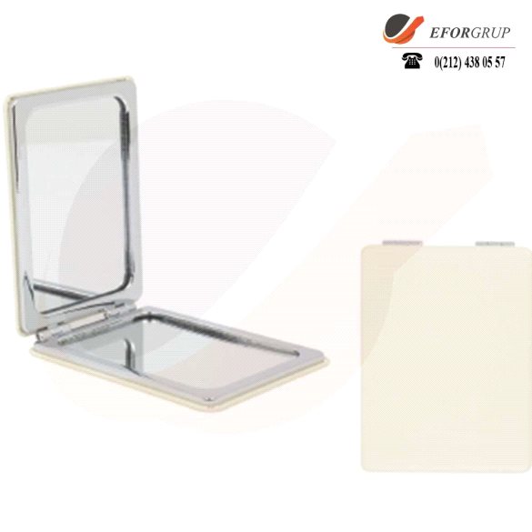 Promosyon Dikdörtgen Suni Deri Cep Aynası