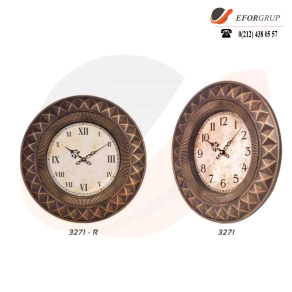 Eskitme Boyalı Duvar Saati