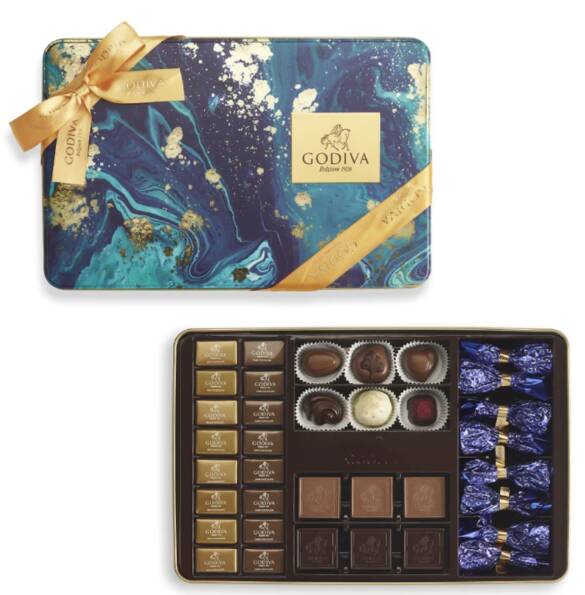 GODİVA Signature Tin Box, 92 Adet Asorti Çikolata