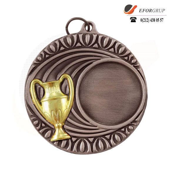 Gümüş Renk Kupa Madalya