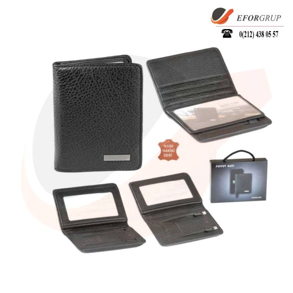 Hakiki Deri Cüzdan Powerbank 