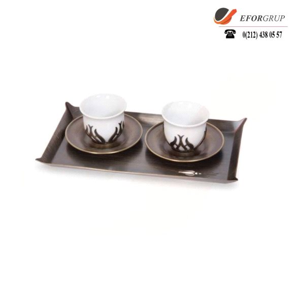 Promosyon İkili Türk Kahvesi Seti (Bronz)