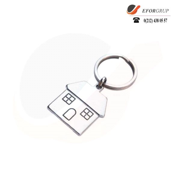 İnce Metal Anahtarlık (Ev)