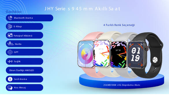 JHY SERIE S9 45MM AKILLI SAAT