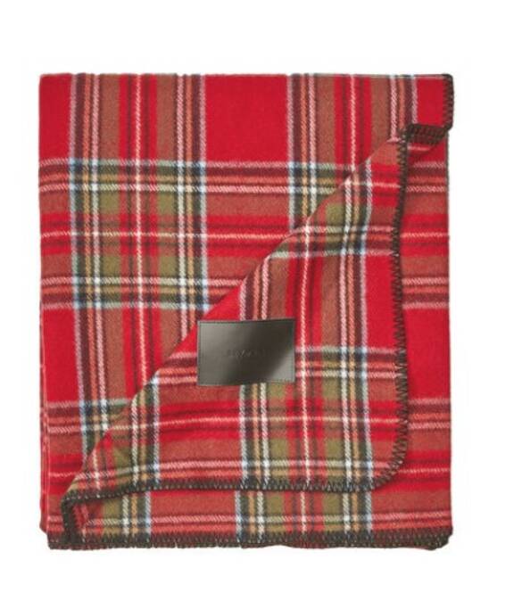 Kırmızı Ekose Desenli Battaniye