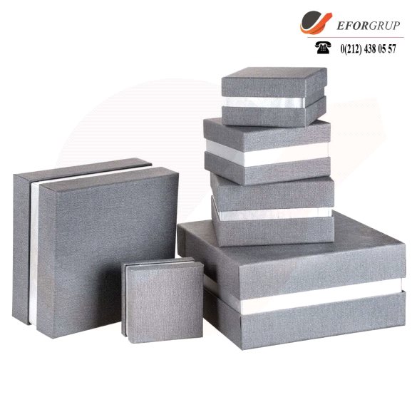 Kumaş Kaplamalı Hediye Kutusu ( 21 x 21 x 12 cm )