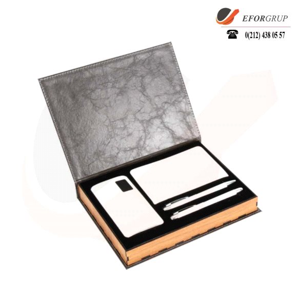 KUTAHYA Vip Set(Powerbank+Defter+Kalem Seti)