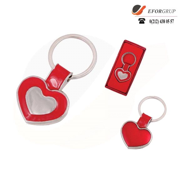 Kutulu Kalpli Metal Anahtarlık