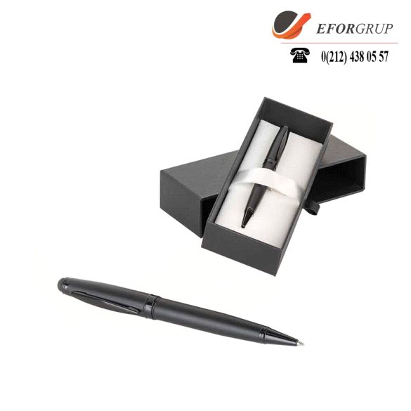 Promosyon Kutulu Mat Siyah Roller Kalem