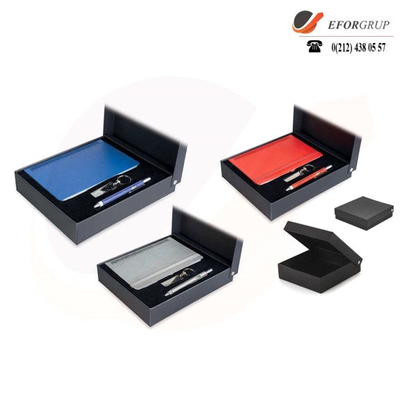 Kutulu VIP Set(Kalem+Defter+Anahtarlık)