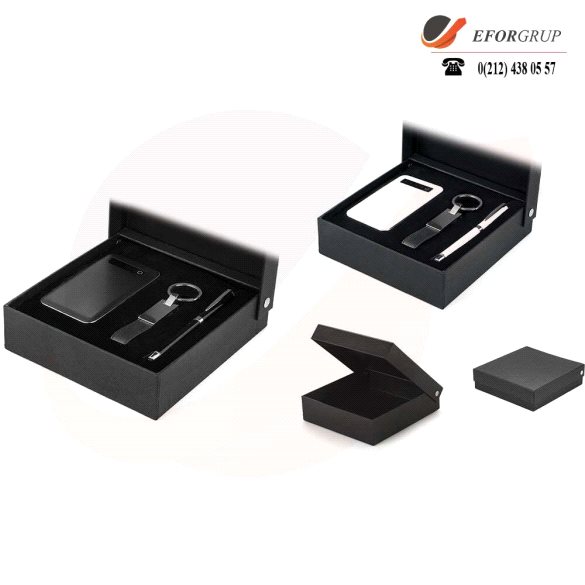Kutulu VIP Hediyelik Set(Powerbank+Kalem+Anahtarlık)