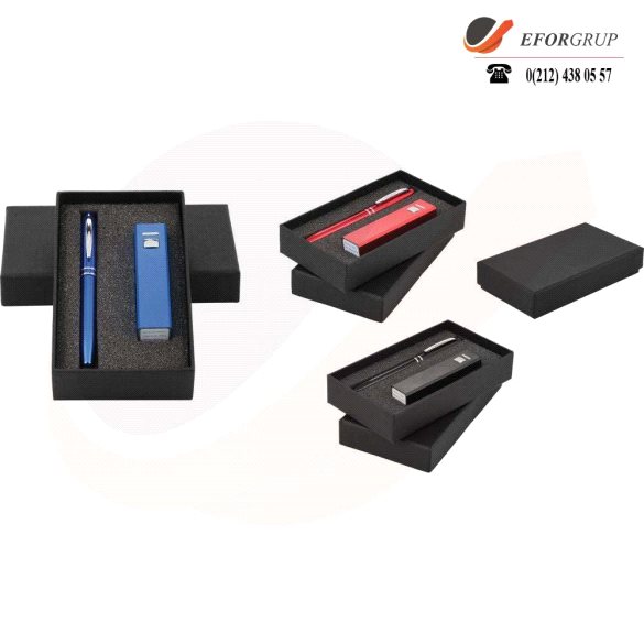 Kutulu VIP Set(Powerbank+Roller Kalem)