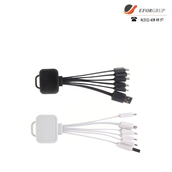 Logo Cable Aydınlatmalı Çoklu Şarj Kablosu