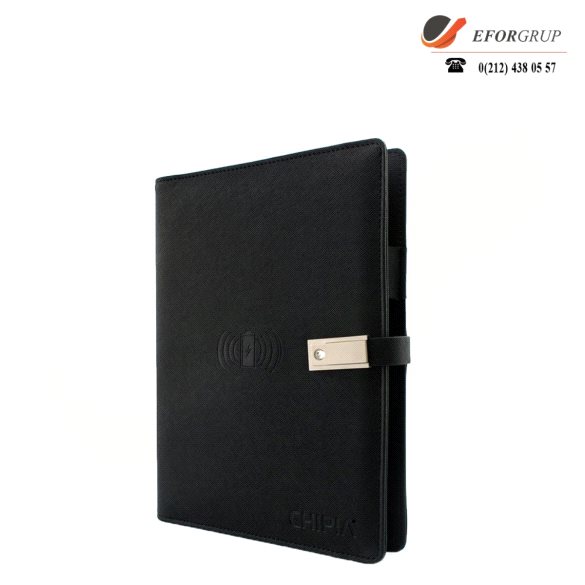 Maven Kablosuz Şarj ve USB Bellek Özellikli Defter 