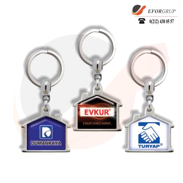 Metal Ev Baskılı Anahtarlık