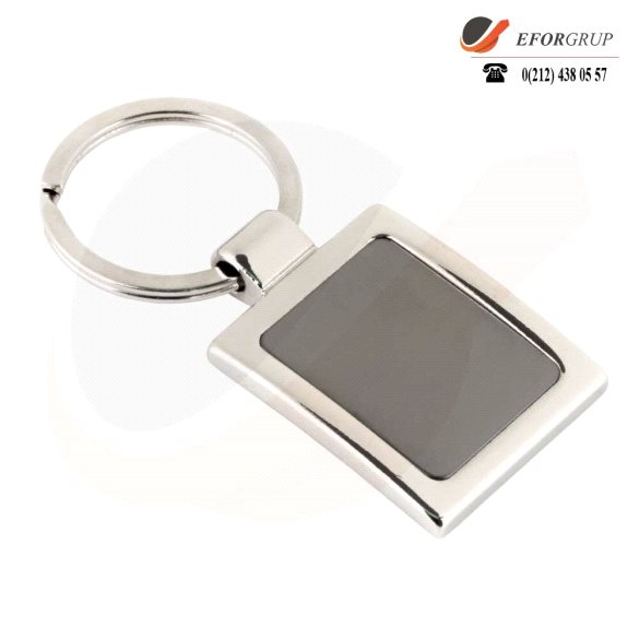 Metal Kare Anahtarlık