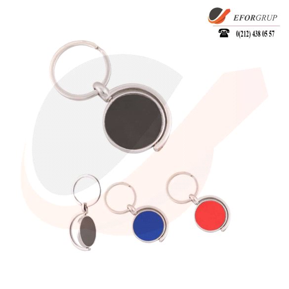 Renkli Metal Döner Anahtarlık