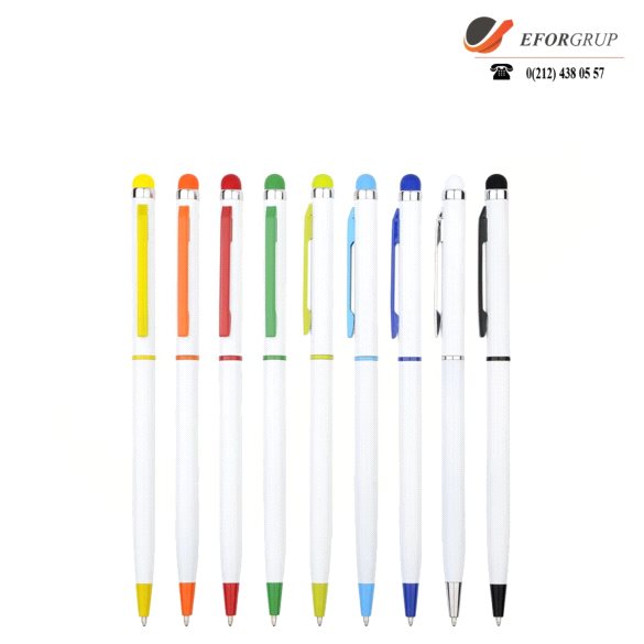 Renkli Uçlu Metal Tükenmez Kalemler