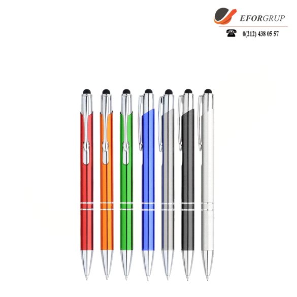 Renkli Metal Kalemler (Silgili)