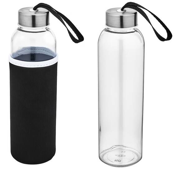 Metal Kapaklı Cam Matara 470ML-550ML-1L