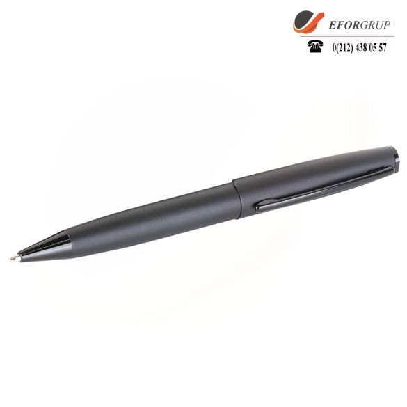 Metal Mat Siyah Tükenmez Kalem