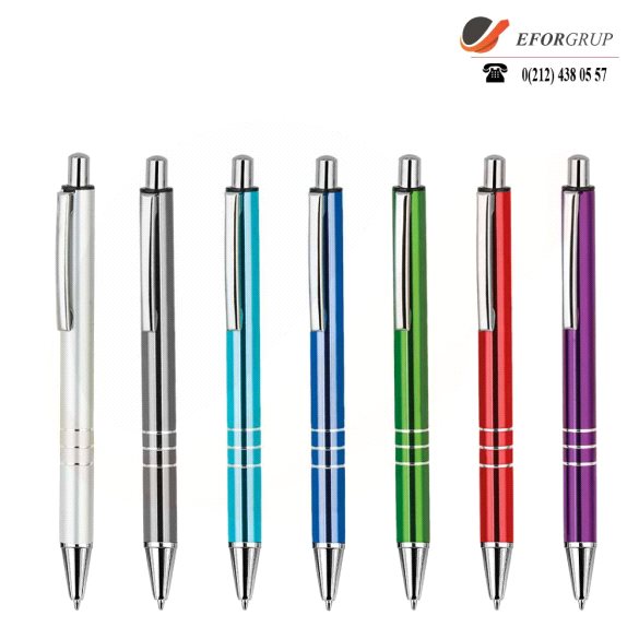 Renkli Promosyon Metal Tükenmez Kalem