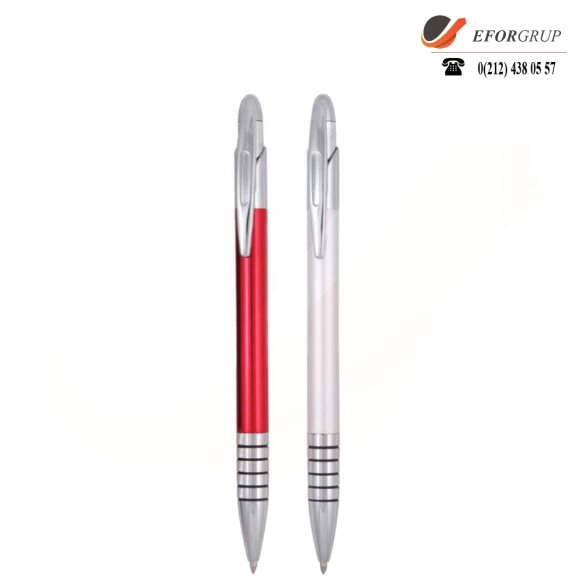 Düz Renk Metal Tükenmez Kalem