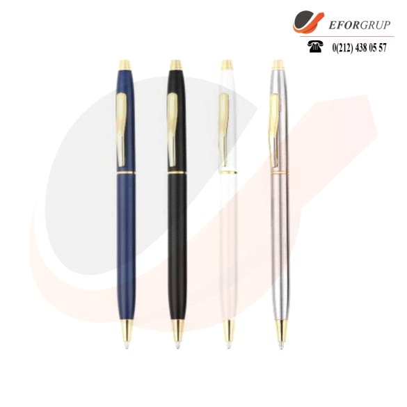 Renkli Klipsli Metal Tükenmez Kalemler