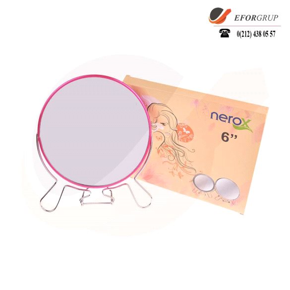 NEROX 14,5 CM FUŞYA AYAKLI METAL AYNA NRX-2021