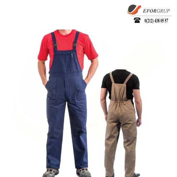 Ön Cep Fermuarlı Tulum