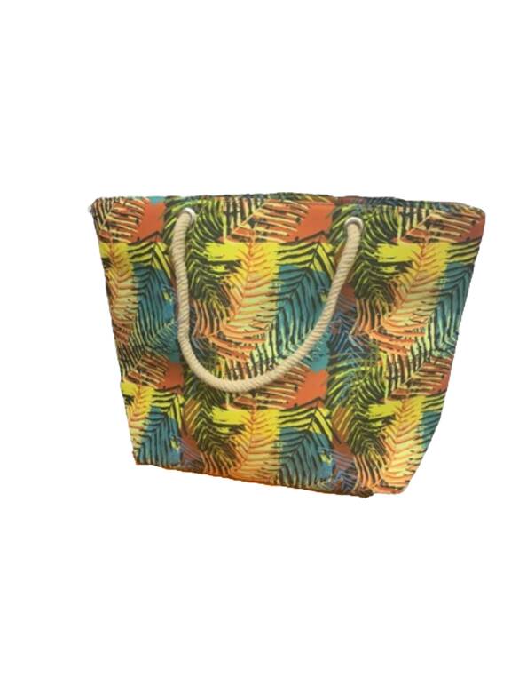 Örme İpli Desenli Plaj ÇantasI