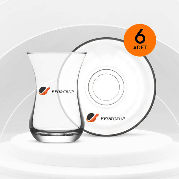 Özel Logo Baskılı Çay Bardağı Seti