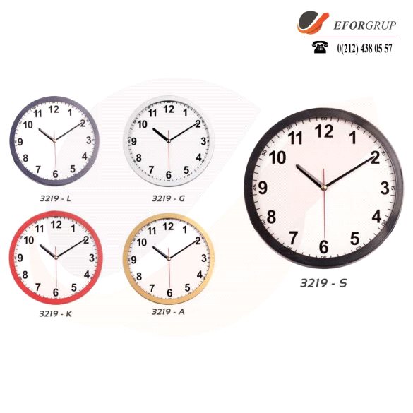 Plastik Duvar Saati(300 mm)