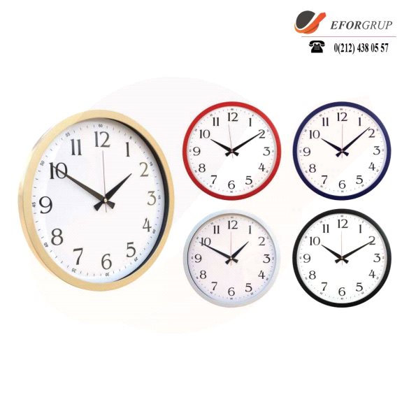 Plastik Duvar Saati(400 mm)