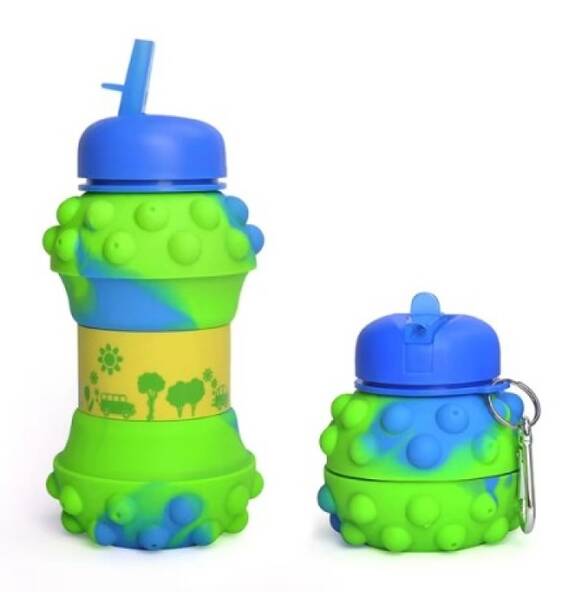Pop-It Detaylı Akordiyon Su Şişesi