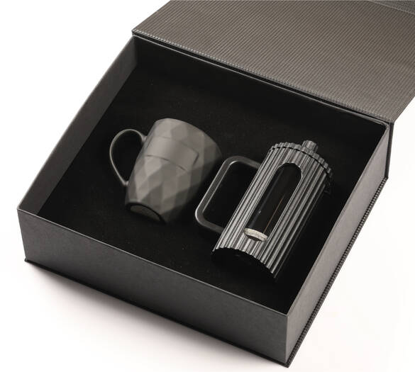 Prizma Kupa ve Frenchpress Seti Siyah